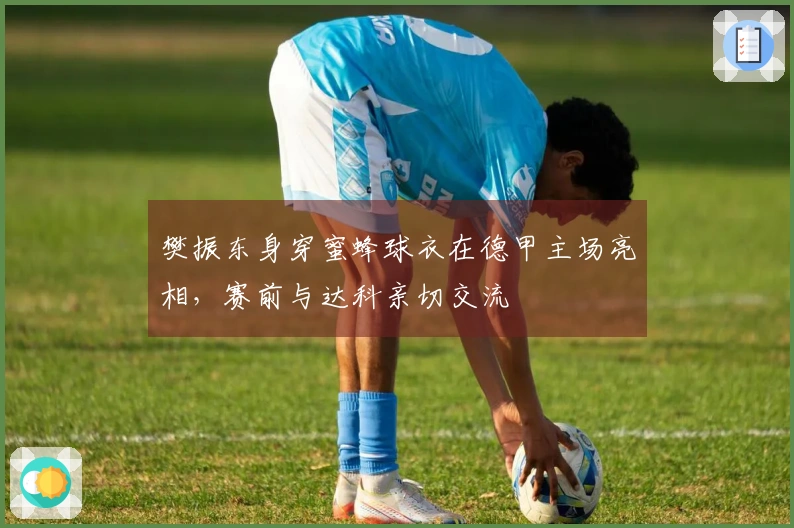 樊振东身穿蜜蜂球衣在德甲主场亮相，赛前与达科亲切交流